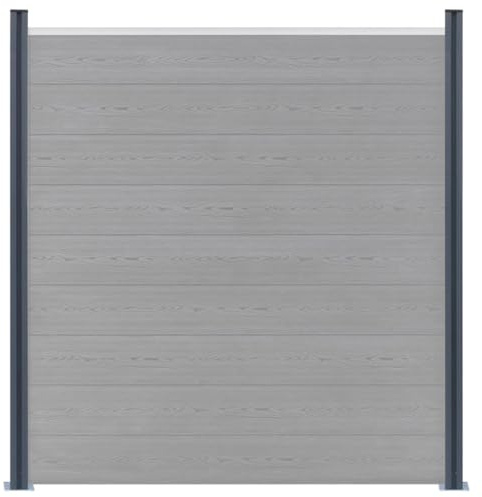 Generico Pali di Recinzione 2 pz Grigio Scuro 185 cm in Alluminio,Articoli di ferramenta,riere e recinzioni,Pali e Assi per recinzioni,Grigio,10.3 kg,148986