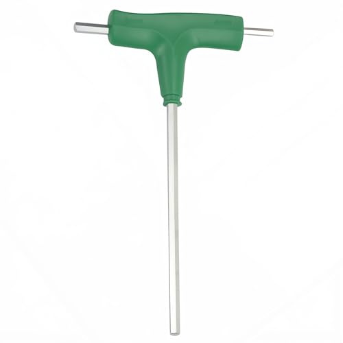 Kesiku Llaves Allen métricas con mango en T, llave Alan de brazo largo de 5 mm/4 mm, 1 unidad | Llave hexagonal de tres extremos de doble tamaño, llave CR-V con marcas de tamaño para reparación del hogar y mantenimiento