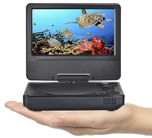 Mini 9,5 tum bärbar DVD-spelare med 7 tums skärm DVD-spelare CD HD-inlärning