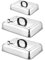 Leonyo - 3 coperchi rettangolari per grigliare formaggio, in acciaio inox, grandi, 33 cm e 22,9 cm, per barbecue e barbecue