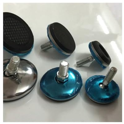 Universal Movable Feet Stainless Steel Surface Furniture Adjustable Bolt Chair Feet Level Floor Protector Leg Pad Base M8 M6 Sofa Cabinet Table Mute Damping Anti-Skid 8pcs ( Color : 37xM8x18mm , Size