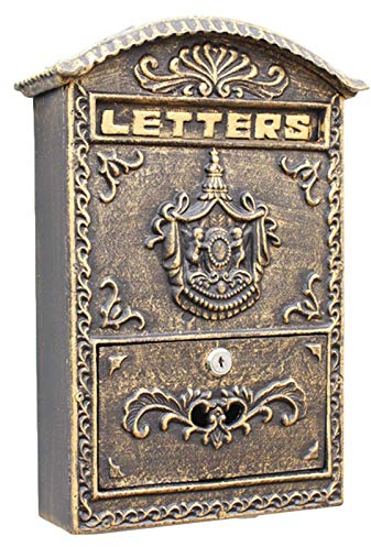 Boîte aux Lettres Murale - Boîte aux Lettres Antique - Boîte aux Lettres créative en Fonte pour Mur, Porte, clôture, Poteau, Jardin, Charme nostalgique, décoration d'intérieur Small Gift