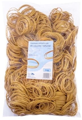Raylu Paper - Élastiques en Caoutchouc 100% Naturel, Bandes Élastiques Durables et Réutilisables pour le Bureau et la Maison, Élastiques Multi Usage (60 Ø x 2 mm, 1000g)