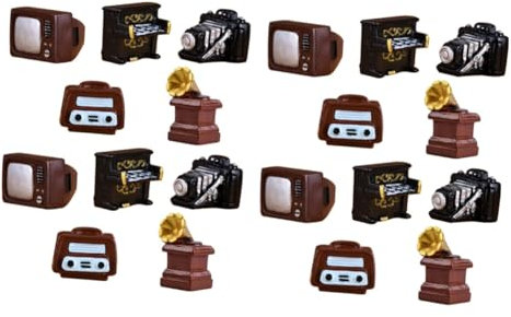 UPKOCH 20stücke Teiliges Mini Vintage Resin Ornamente Retro Deko Für Haushalt Piano Gramophone Tv Radio Kamera Nostalgische Tischdekoration Und Geschenkidee