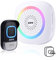 Sonnette sans fil EURA WDP-46A3vWB - blanc, extensible, 230 V CA, 60 mélodies, portée jusqu’à 200 m, contrôle du volume, porte-nom