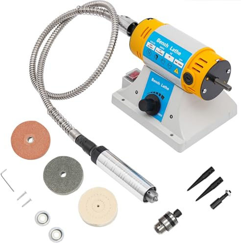 Poliermaschine Schmuck Poliermaschine 320W, Mini Poliermaschine, Bank Poliermaschine Tisch Polierer, Stand Schleifmaschine Tisch Poliermotor 800-10000R/min 220V