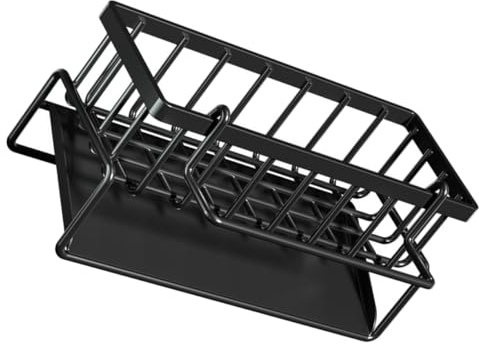Amosfun Sink Caddy Organizer, Kitchen Drainer Rack with Sponge and Dishcloth Holder, Removable Brush Storage for Efficient Kitchen and Bathroom Use