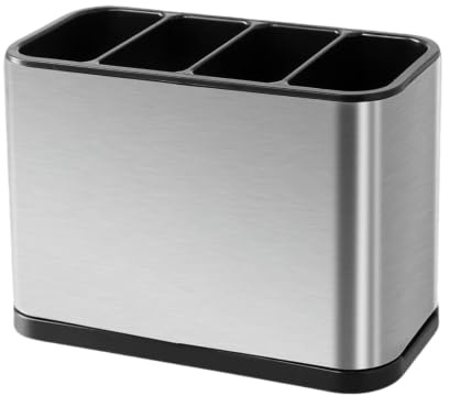 Jlnmmn Soporte para Utensilios de Cocina, Besteckablage mit 4 Fächern | Estante de Vajilla de Cocina de Acero Inoxidable para Ordenar La Cocina, Almacenar Vajilla y Utensilios de Cocina