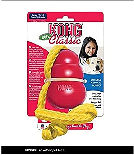 KONG Classic with Rope Dog Toy, Large