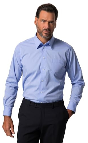 JP 1880 Menswear L-8XL Camicia, da Uomo, Taglie Forti, Fino a 8XL, Comfort Fit 703633, Azzurro, XXL