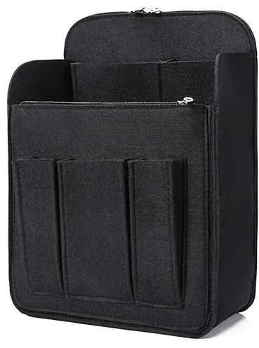 SHINGONE Filz Taschenorganizer Rucksack für Damen und Männer, Backpack Organizer mit Schlüsselanhänger, Taschen Organisator Rucksack Organizer Handtaschen Schwarz - XL