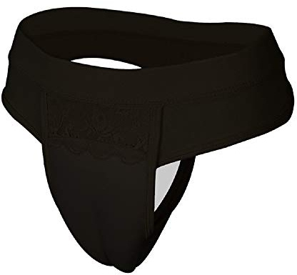 BaronHong Camel Toe Hiding Gaff Panty Shaping Slip für Crossdresser Transgender (schwarz-Tanga, L)