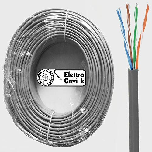 ® ELETTRO CAVI K - CAVO UTP CAT 5E DI RETE DRAKA UC300 IN RAME PROFESSIONALE ETHERNET MODEM TELECAMERE RJ45 50 METRI
