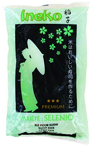 Riz pour Sushi INEKO - Variété premium Selenio - Petit grain - Sac de 1KG, 2KG ou 10KG (2KG)