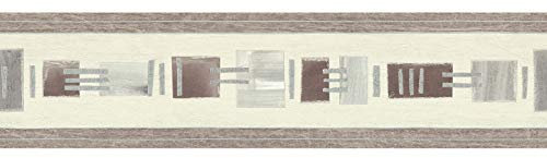 Papier Peint Gris Beige Motif Géométrique | Tapisserie Grise & Marron pour Salon Tendance | Murale Chambre Adulte