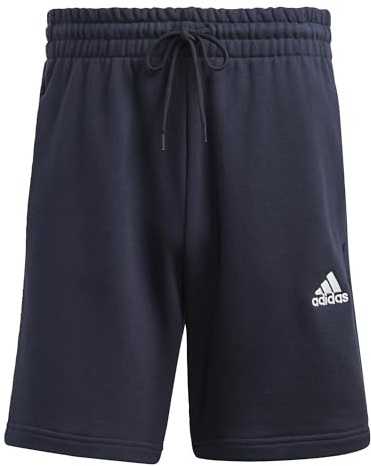 adidas Herren Essentials French Terry 3-Stripes Shorts, Legend Ink, M