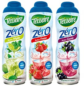 3 jarabes sin azúcar Mojito Fresa Grosella negra 3X0.6L