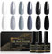 Shining She UV Nagellack Schwarz, 6 Farben Glitzer Grau Schwarz Weiß Gel Nagellack Set Soak-Off UV Gel Nail Polish Maniküre Set für Anfänger Nail Art Salon DIY, 8ML