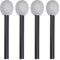 4 Pcs Plastic Foam Microphones - Silver Glittered Halloween Decorative Fake Bling Props for Kids