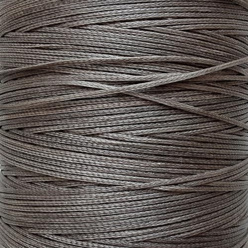 30 meters Waxed Nylon Cord, 2mm Super Strong Flat Jewellery Thread for Bracelet Necklaces Crafts Making, Shamballa, Macrame String (2mm Grey - 30m)