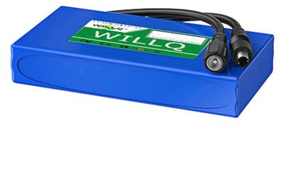 WILLQ DC 12 Volts Lithium Battery Pack 12V 3000mAh 5000mAh 8000mAh 10000mAh 16000mAh 20000mAh 30000mAh Rechargeable Li Ion Battery Portable 12V Replacement Battery,8000mAh