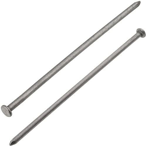 AERZETIX - C70864 - Set mit 50 Flachkopfnägeln Ø5x160 mm - Kopfdurchmesser Ø10 mm - aus stahl - silberfarben - polsterung verkleidung zimmerei bau konstruktion