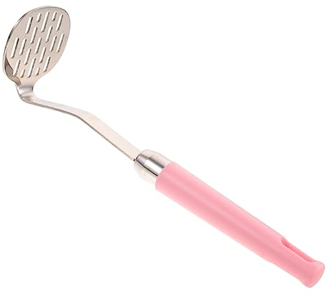 LIFKOME Stainless Steel Manual Potato Masher with Handle for Kitchen Use Wear-Resistant Fruit and Vegetable Crusher Suitable for Home Restaurant and Hotel Food Preparation