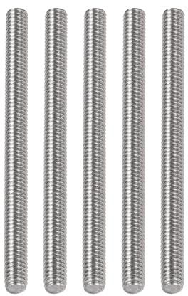 DTGN M4x0.7x60mm(DxPxL) Gewindestange - 5er Pack - Gut für Maschinen - Gewindestange aus 304 Edelstahl mit Rechtsgewinde - Silber