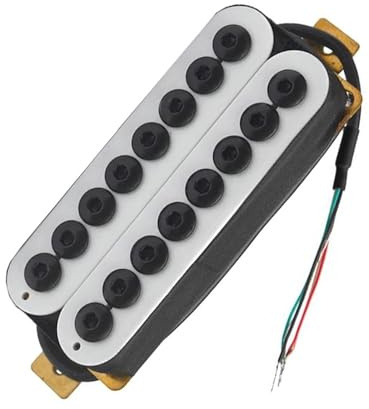 Verstellbarer Pole Piece 8-Saiter E-Gitarre Humbucker White Bridge Pickup Tonabnehmer Set