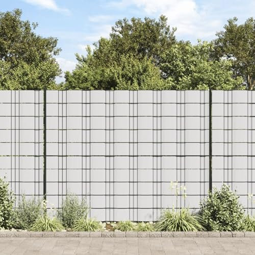 Brokky Recinzione Frangivento da Giardino PVC 70x0,19 m Bianco-Strisce Schermanti in PVC per Recinzioni a Pannelli - Fasce per Cancellate di Giardini, Ringhiere di Balconi