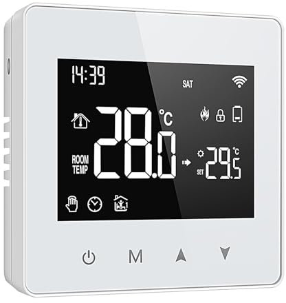 Thermostat numérique – Thermostat intelligent | Thermostat sans fil | Thermostat de chauffage au sol électrique programmable à écran tactile | Thermostats domestiques à piles | Contrôle par