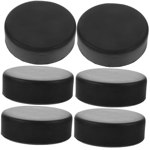 Kisangel 6stücke Pu Eishockey Pucks Strapazierfähige -Eishockey-Pucks Für Training Und Wettkampf Leichte Praktische Ausrüstung Für Jugendliche Und Erwachsene