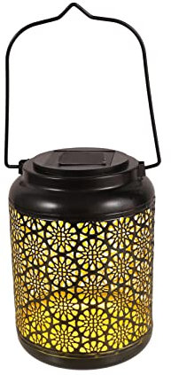 OSALADI Solar Lantern Für Außen Solarbetriebene Gartenleuchte Mit Projektionseffekt Dekorative Laterne Für Terrasse Und Garten Tragbar Und Energieeffizient Hochwertige Langlebige