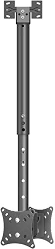 Soporte de techo doble para televisores de 12 y 32 pulgadas, soporte telescópico giratorio inclinable con capacidad para 2 televisores de espalda a espalda, máximo 100 x 100 mm