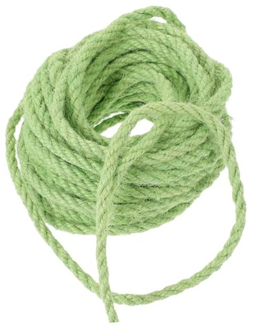 Happyyami 6mm Grünes Sisalseil 10m Aus Natürlichem Strapazierfähigem Sisal Für Selbstgemacht Katzenspielzeug Katzenklettergerüst Und Katzenzubehör Flexibel Zuschneidbar Für Haustierbedarf