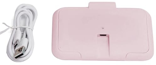 Wischen Wärmer, ABS 5 V USB Baby Wischwärme Wischtücher Spender Baby Wischen Sie Wärmer mit Geringem Stromverbrauch für Effizienz bei Kaltem Wetter (PINK)