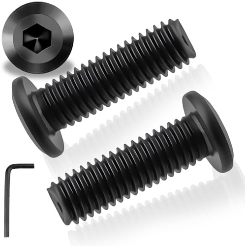 20 Stück M8X30mm Flachkopfschrauben Innensechskant Edelstahl A2 V2A Schwarzes M8 Schrauben Flachkopf Vollgewinde Edelstahlschrauben mit Innensechskantschlussel für Haushaltsgeräte Industriemaschinen