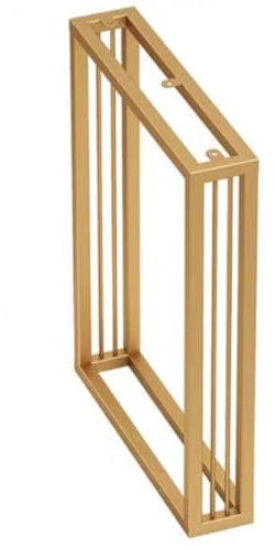 XILYZMO Metall Tischbeine, Metall DIY-Projekt Tischbeine Ersatz, Mit Verstellbaren Schutzfüßen DIY Tischgestelle, Rustikal Vierkantrohr Mit Schrauben Befestigt Tischbeine(Gold,60x70cm)