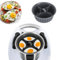 Cuociuova per 4 Uova, 2 in 1 Combinato, Accessori per Cucinare Le Uova, Uova a Vapore, Gli Accessori da Cucina, Cestino per Le Uova, Compatibile con I Fornelli Multifunzione, Adatto Alle Cucine