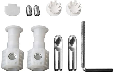 Kit di fissaggio per WC sospeso, set di bulloni e viti di montaggio, connettore in lega di zinco e nylon, pacchetto di installazione per bagno, chiave a L