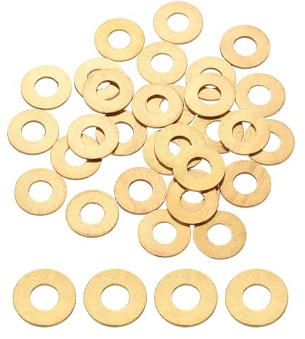 PATIKIL Rondella Piatta In Ottone M8, 50 Pz 8 Mm Diametro Interno 14 Mm Diametro Esterno 1.5 Mm Spessore Rondelle Metriche Anello In Metallo Per Viti Bulloni Domestici E All'aperto
