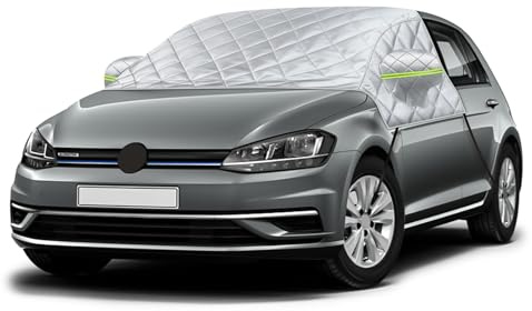 Hageldecke Windschutzscheiben Abdeckung Kompatibel mit VW Golf, Frontscheiben Hagelschutz Schneesicher mit Reflexstreifen, Verdickt Warm Halten Wasserbeständig