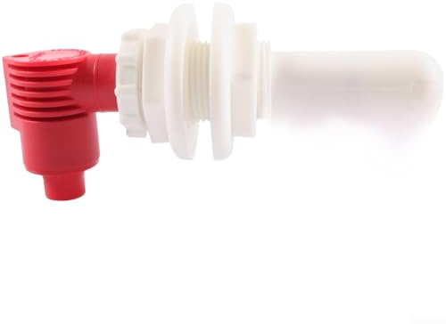 SMZhomeone Marine Aerator Valve Kit With Drain And Oxygenation Function, ABS Construction For Fishing Boat For Livewell Systems, Fits 19Mm Inlet Outlet Pipes, Includes Hose And Clamp, White(A)