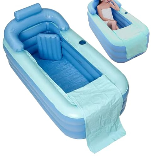laxreheye Gonflable | Spa Portable Gonflable En PVC Avec Tapis De Siège - Pliable Convient Pour Fille Adolescente Famille Jeune | Pour