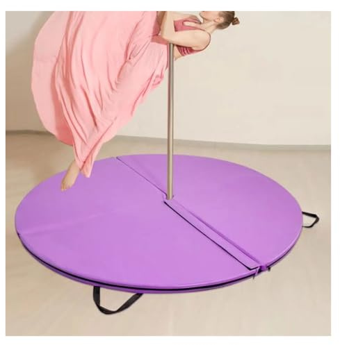 Tappetino per pole dance Tappetino Da Pole Dance Pieghevole, Rotondo For Ginnastica, For Yoga E Palestra(PURPLE)