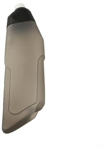 Bouteille d'eau aérodynamique avec cage | 600 ml PP5 pour vélo Aero pour bouteille de vélo pour cadres avec trous de vis | Kit de support composite en fibre de carbone | Gris