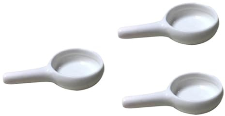HAPINARY Set 3 Portacandele in Ceramica Bianca con Manico, Vassoi Decorativi per Bruciatori di Incenso, Adatti per Uso Domestico in Ambienti Living