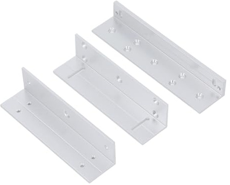 Naroote Serratura Magnetica Elettrica, Set Staffa Z L, Staffa Z L in Lega di Alluminio con Forza di Tenuta di 180 Kg per Porta Interna, Kit Serratura Elettromagnetica con Lunghezza 168 Mm Ed