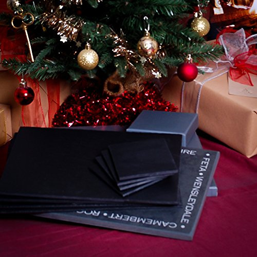 Christmas Slate Homeware Gift set No 1 (4 placemats, 4 coasters and 1 cheeseboard - in presentation boxes) - special price of £49.99 - full RRP = £74.97