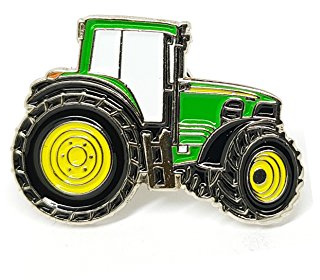 Shopiyal Brosche Bauernhof Traktor Grün Farmer Landwirtschaftsbau Metall Emaille Anstecker Brosche